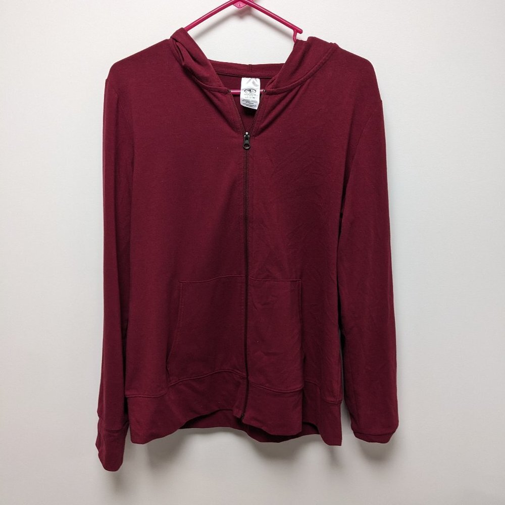 Women's Red zip-up hoodie large Athletic